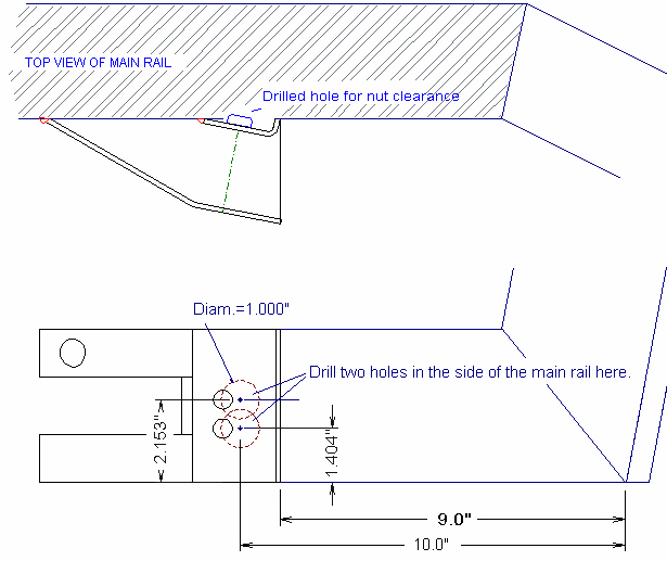 Rear lower trailing arm bracket location