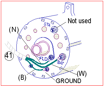 Ford alternator external regulator wiring